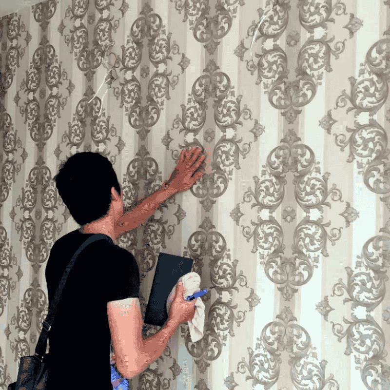 Thi công giấy dán tường Hàn Quốc