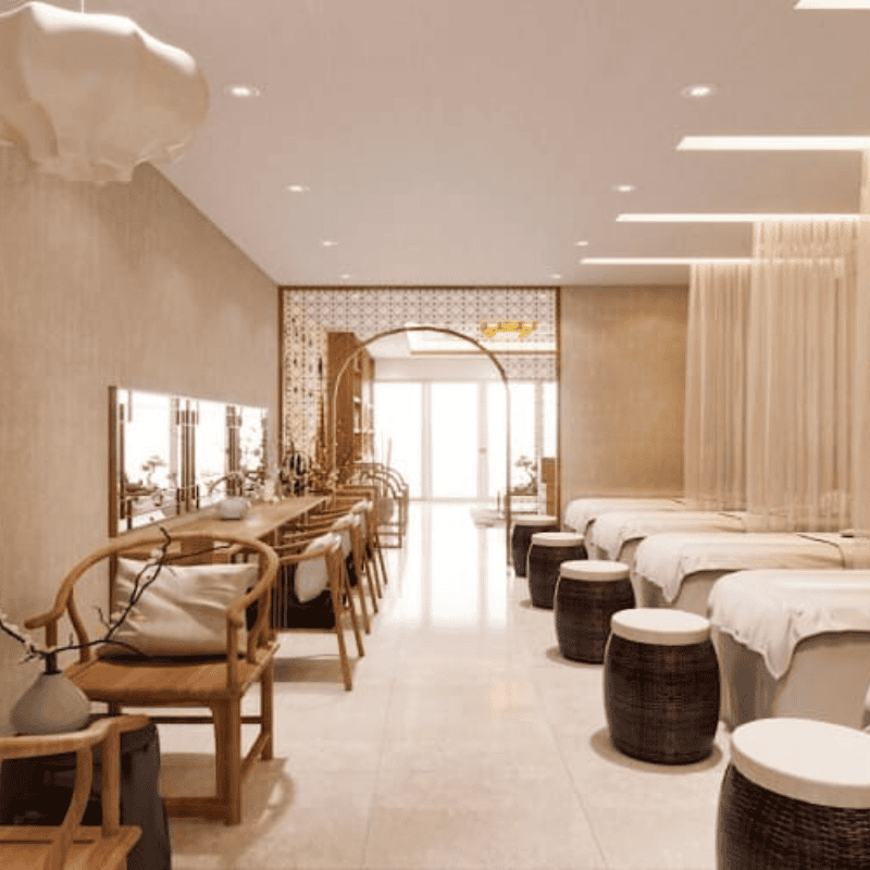 Giấy dán tường spa phòng trị liệu