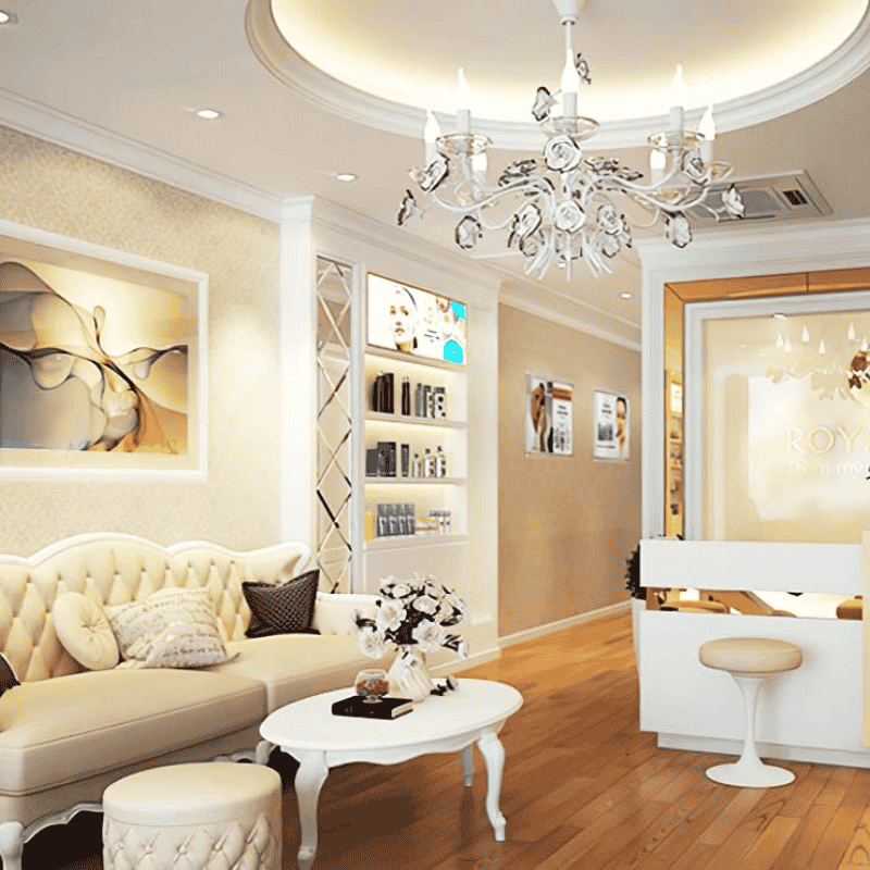 khu vực lễ tân spa