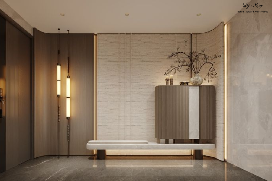Giấy dán tường thường phù hợp với không gian hiện đại