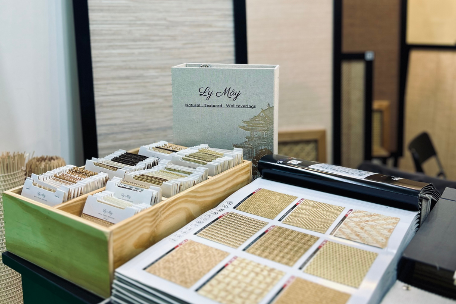 Giấy dán tường Ly Mây đa dạng vân sợi và màu sắc